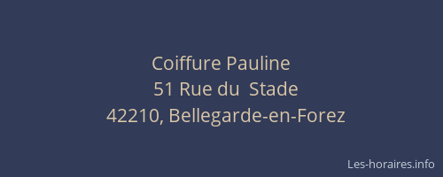 Coiffure Pauline