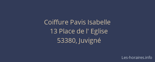 Coiffure Pavis Isabelle