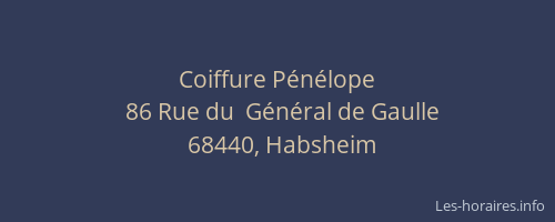 Coiffure Pénélope