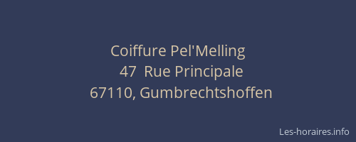 Coiffure Pel'Melling