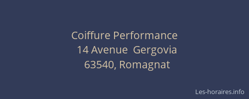 Coiffure Performance