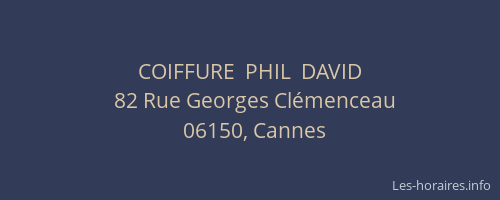 COIFFURE  PHIL  DAVID