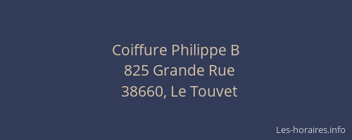 Coiffure Philippe B