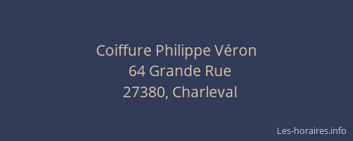 Coiffure Philippe V&eacute;ron