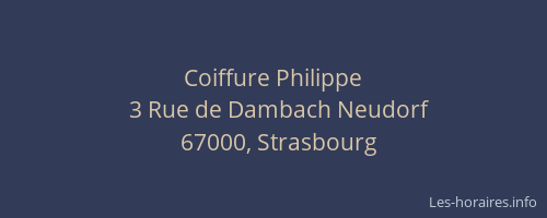 Coiffure Philippe