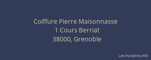 Coiffure Pierre Maisonnasse