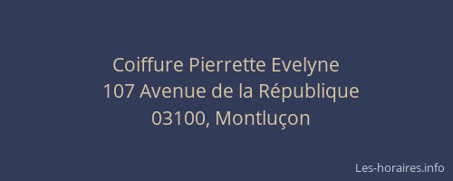 Coiffure Pierrette Evelyne
