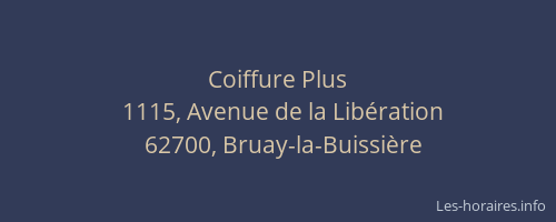 Coiffure Plus