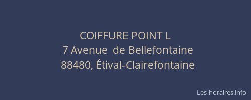 COIFFURE POINT L