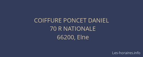 COIFFURE PONCET DANIEL