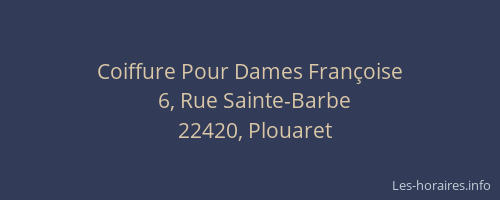 Coiffure Pour Dames Fran&ccedil;oise