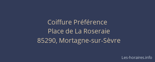 Coiffure Préférence