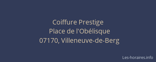 Coiffure Prestige