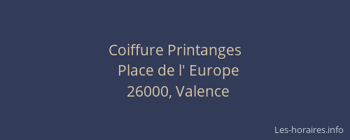 Coiffure Printanges