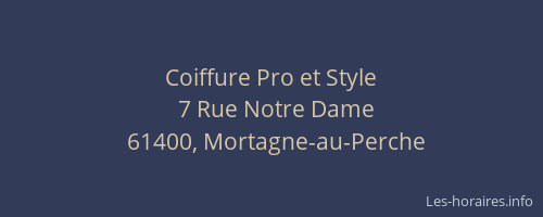 Coiffure Pro et Style