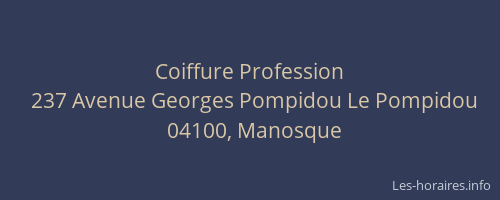 Coiffure Profession