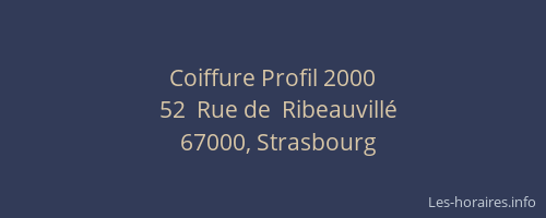 Coiffure Profil 2000