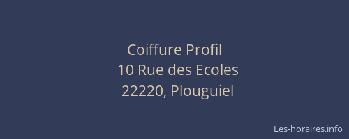 Coiffure Profil
