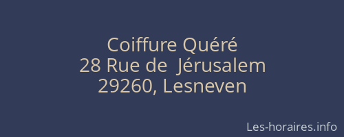 Coiffure Quéré