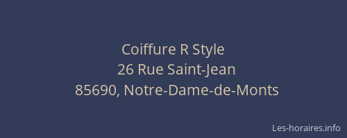 Coiffure R Style