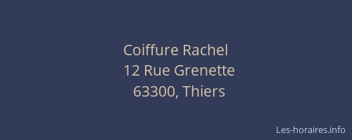 Coiffure Rachel
