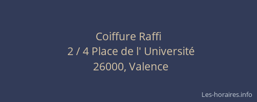Coiffure Raffi