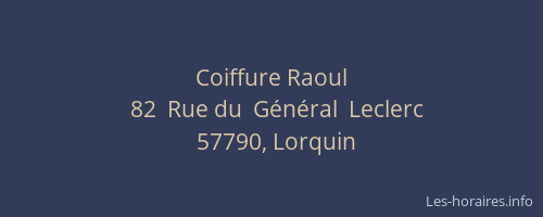 Coiffure Raoul