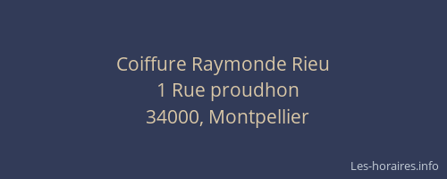 Coiffure Raymonde Rieu
