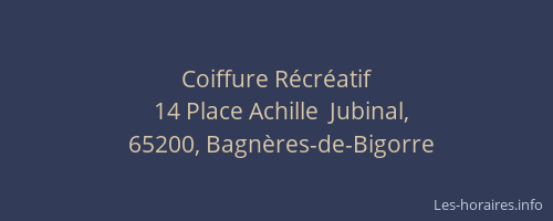 Coiffure R&eacute;cr&eacute;atif