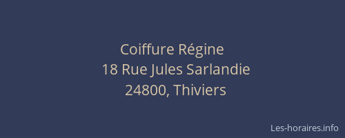 Coiffure R&eacute;gine