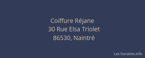 Coiffure Réjane