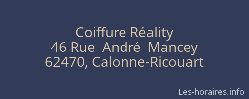Coiffure Réality