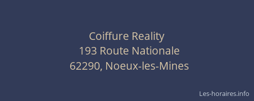 Coiffure Reality