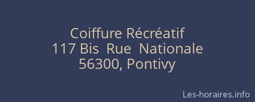 Coiffure Récréatif