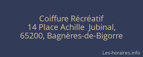 Coiffure Récréatif