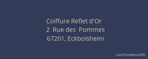 Coiffure Reflet d'Or