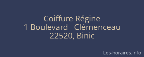 Coiffure Régine