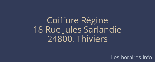Coiffure Régine