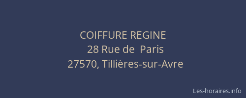 COIFFURE REGINE