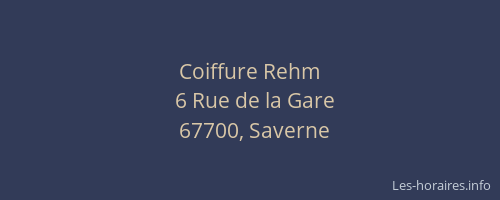 Coiffure Rehm
