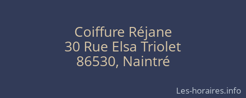 Coiffure Réjane