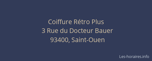 Coiffure Rétro Plus
