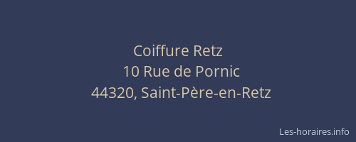 Coiffure Retz