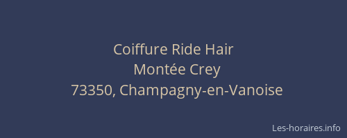 Coiffure Ride Hair