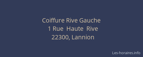 Coiffure Rive Gauche