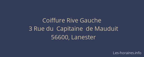 Coiffure Rive Gauche