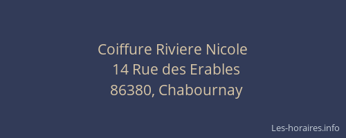 Coiffure Riviere Nicole