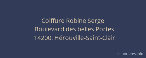 Coiffure Robine Serge