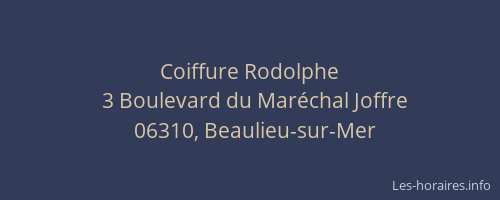 Coiffure Rodolphe