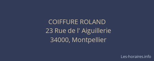 COIFFURE ROLAND